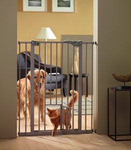 dog gate with cat door